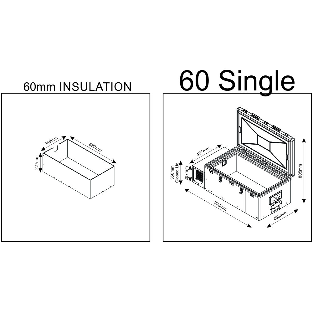 60L Drawer Refrigerator & Freezer - Image 9
