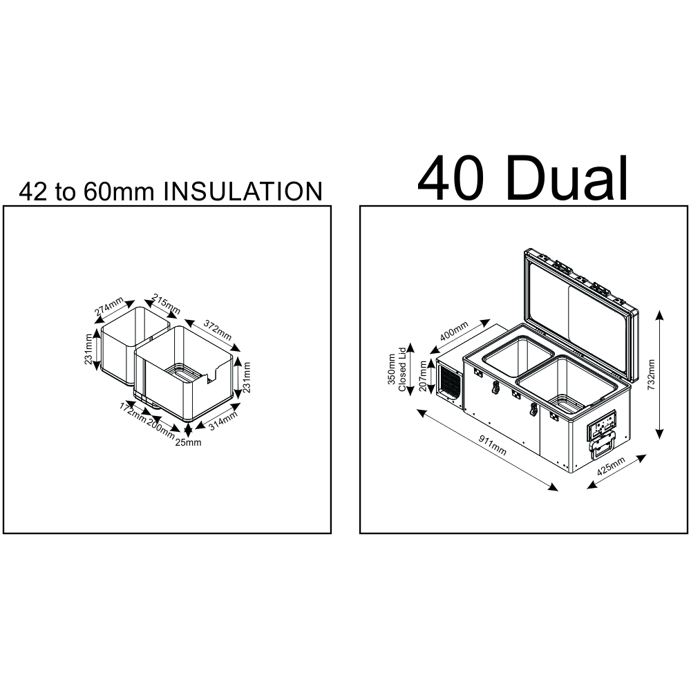 40L Dual-Zone Drawer Refrigerator & Freezer - Image 6